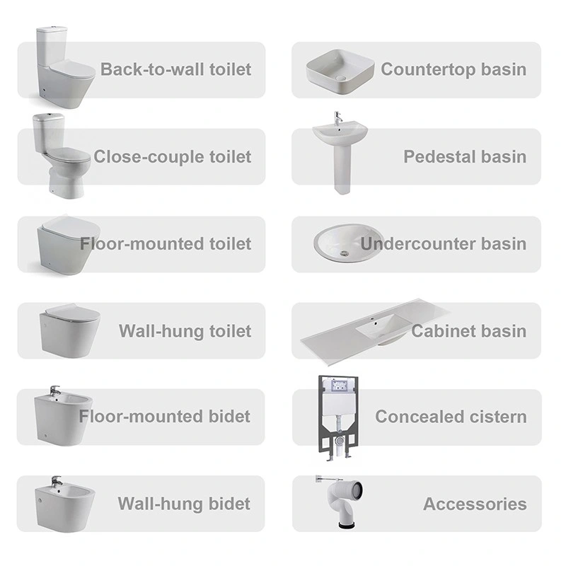 Easy Clean Water Closet Wc Siphon Flush Toilets