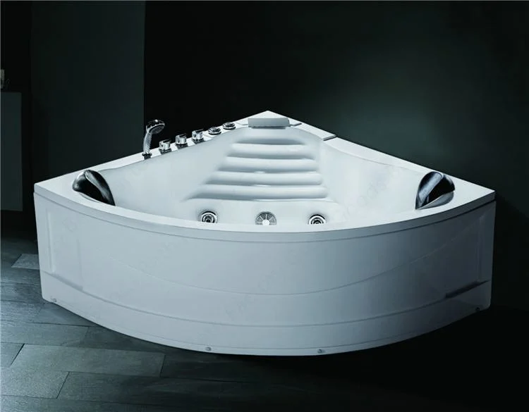 CE Luxury Bathroom Design Acrylic Corner Shower Waterfall Bathtub Jets Water Fountain Massage Function Whirlpool Tub