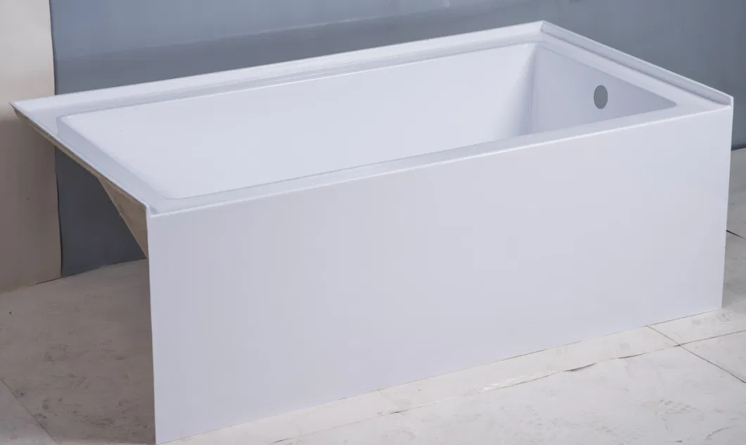 Skirted Acrylic Bathtub with Tile Flange for USA Apron Bath Tub Bathroom Whirlpool Massage Jacuzzi Bathtub Small Freestanding Bathtub with Cheap Price