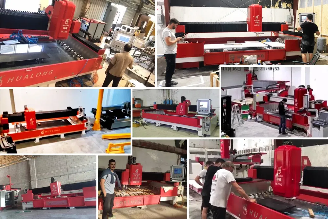 Hualong Hlcnc-3319 3 Axis Fast Speed CNC Machining Center Granite Marble Ceramic Kitchen Countertop Sink Use Machining Center