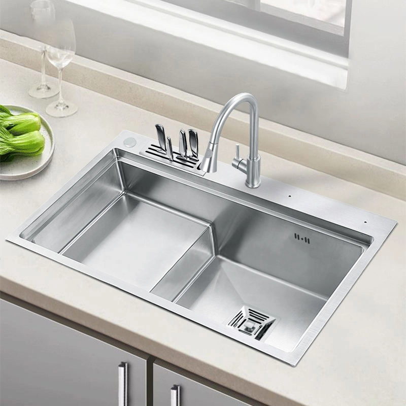 Stainless Steel Quartz Kitchen Sinks Topmount 304 Stainless Steel Kitchen Sink Capacity Standard Double Bowl Sinks
