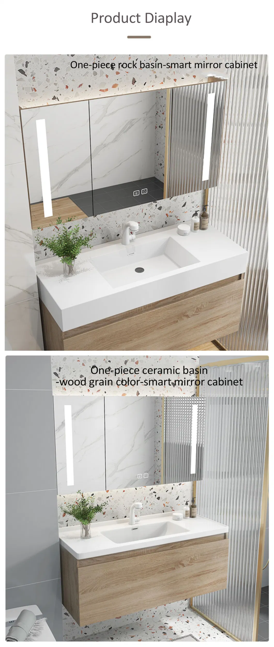 Modern Wash Basin with Mirror Bathroom Vanity Bathroom Cabinet