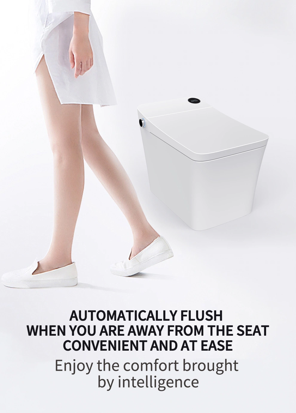 UL CE CB Cupc Approved One-Piece Back to Wall Smart Toilet Bidet Manufacturers