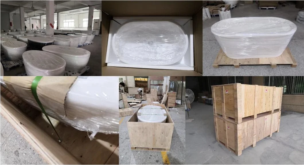 Hot Sales Custom Shape Artificial Stone Bathroom Bathtub Solid Surface Freestanding Bathtub