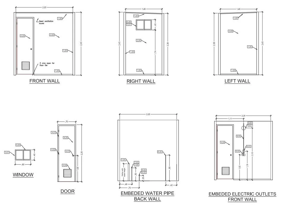 Fast Install Portable Public Toilet Cheap Mobile Room Metal Sanitary Toilet