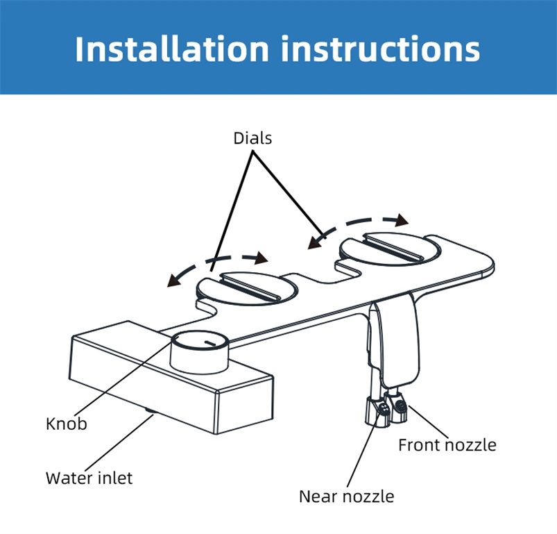 New Minimalist Bidet Toilet - Smart Non-Electric Shattaf Bidet with Vertical Spray, Butt/Feminine Cleaning Bathroom Women Washing Bidet Attachment