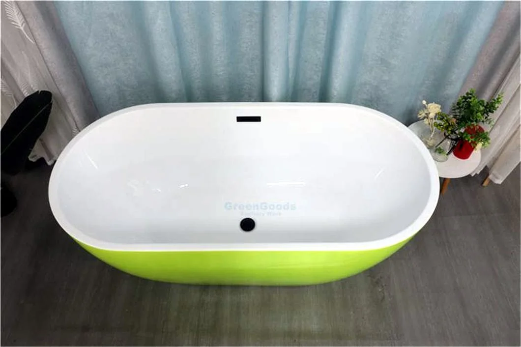 CE Modern Bathroom Soaking Shower Bath Tub 1700mm Acrylic Free Standing Bathtubs