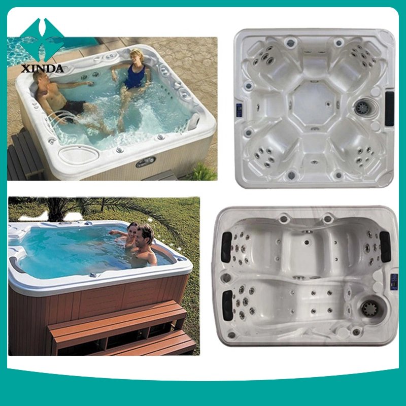 Europe Market Acrylic Massage SPA Outdoor Portable Hot Tub Jets Whirlpool Bathtub