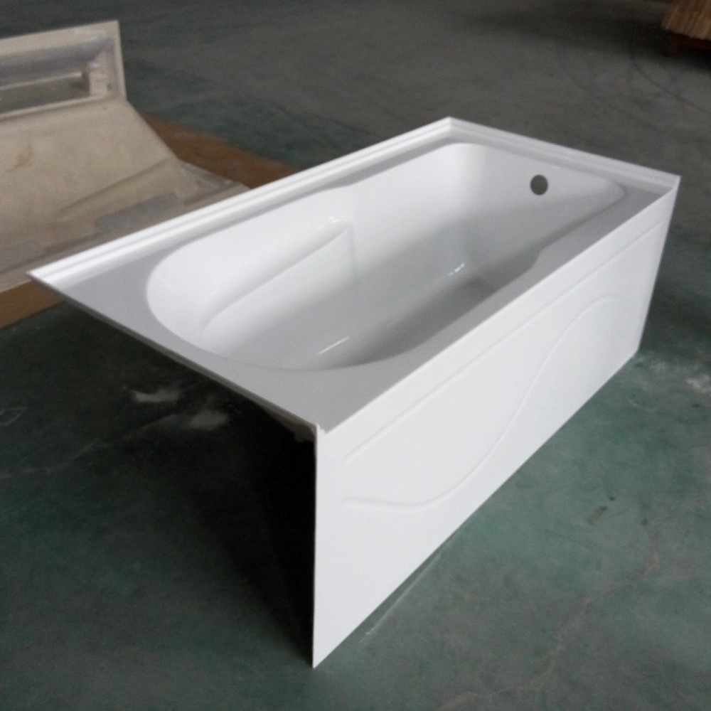 One Piece Skirt Acrylic Tub with Arm Rest USA Apron Bath Tub Soaking Tub Whirlpool Jacuzzi Massage Bathtub SPA Hot Tub Bathroom Sanitary Ware with Cheap Price