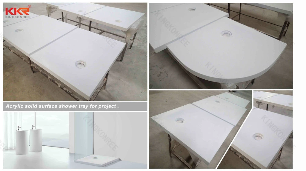 Artificial Marble Solid Surface Stone Shower Pan Base