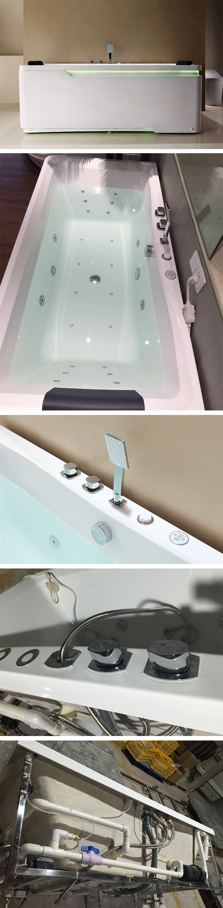 Square Shower Jet Whirlpool Bathtub Tub Surround