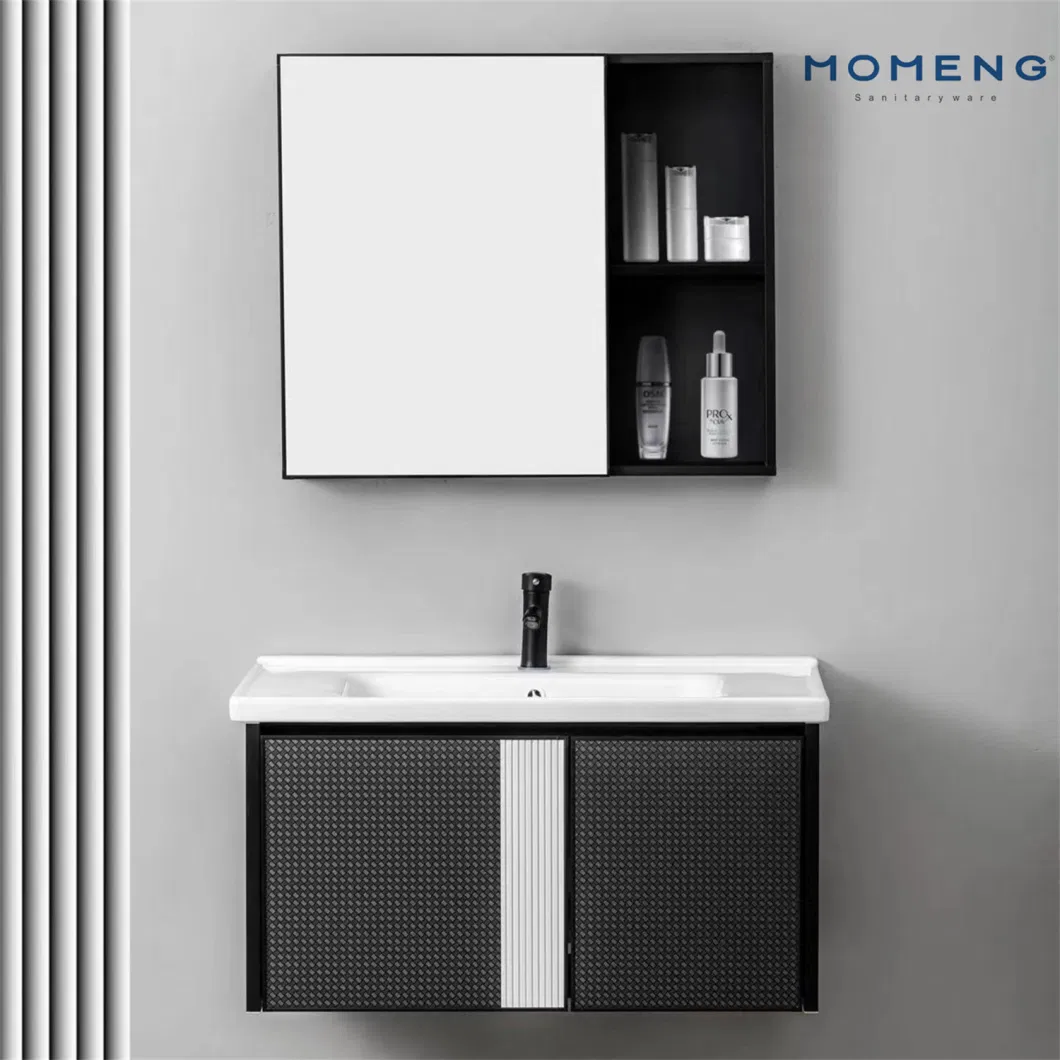 New Design Lavabo Ceramic Luminum Bathroom Vanity Cabinetand Mirror Wall-Hung Basin Cabinet