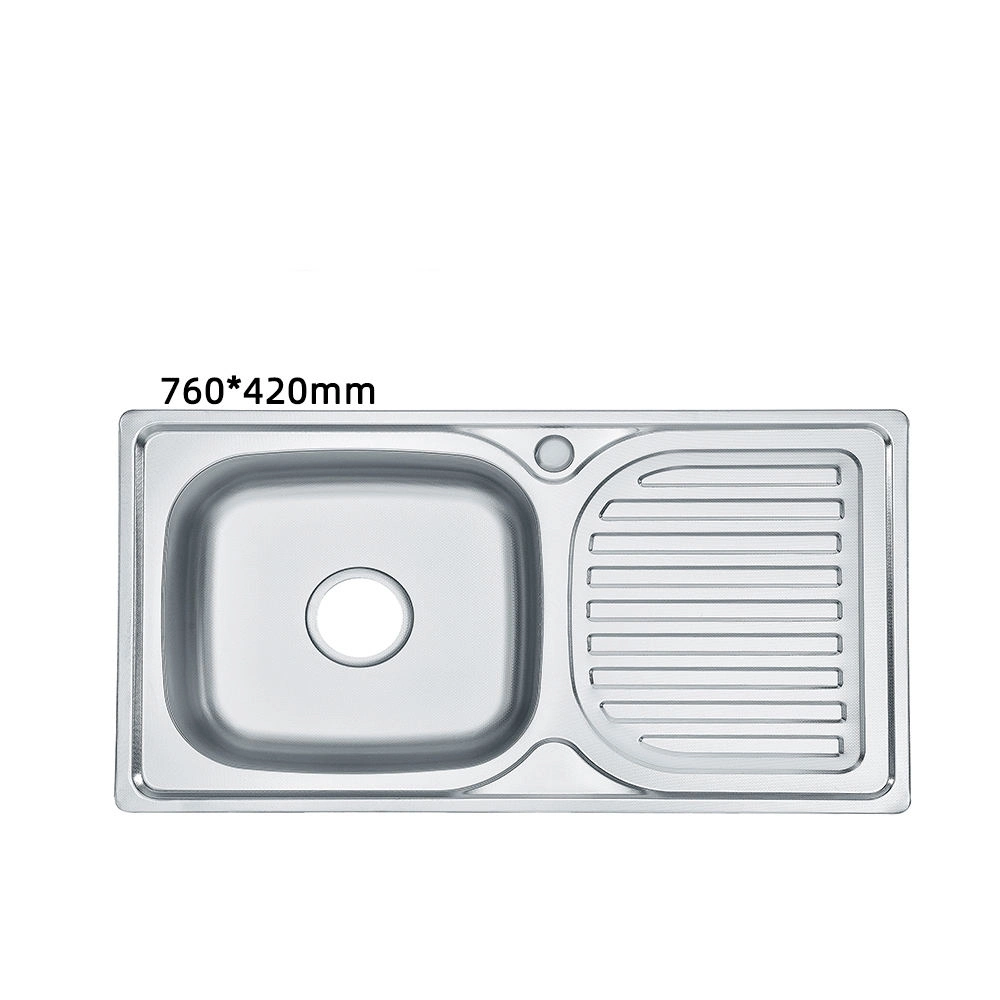 Best Selling Popular Design Drainboard Single Bowl Rectangular Quartz Stone Granite Kitchen Sink