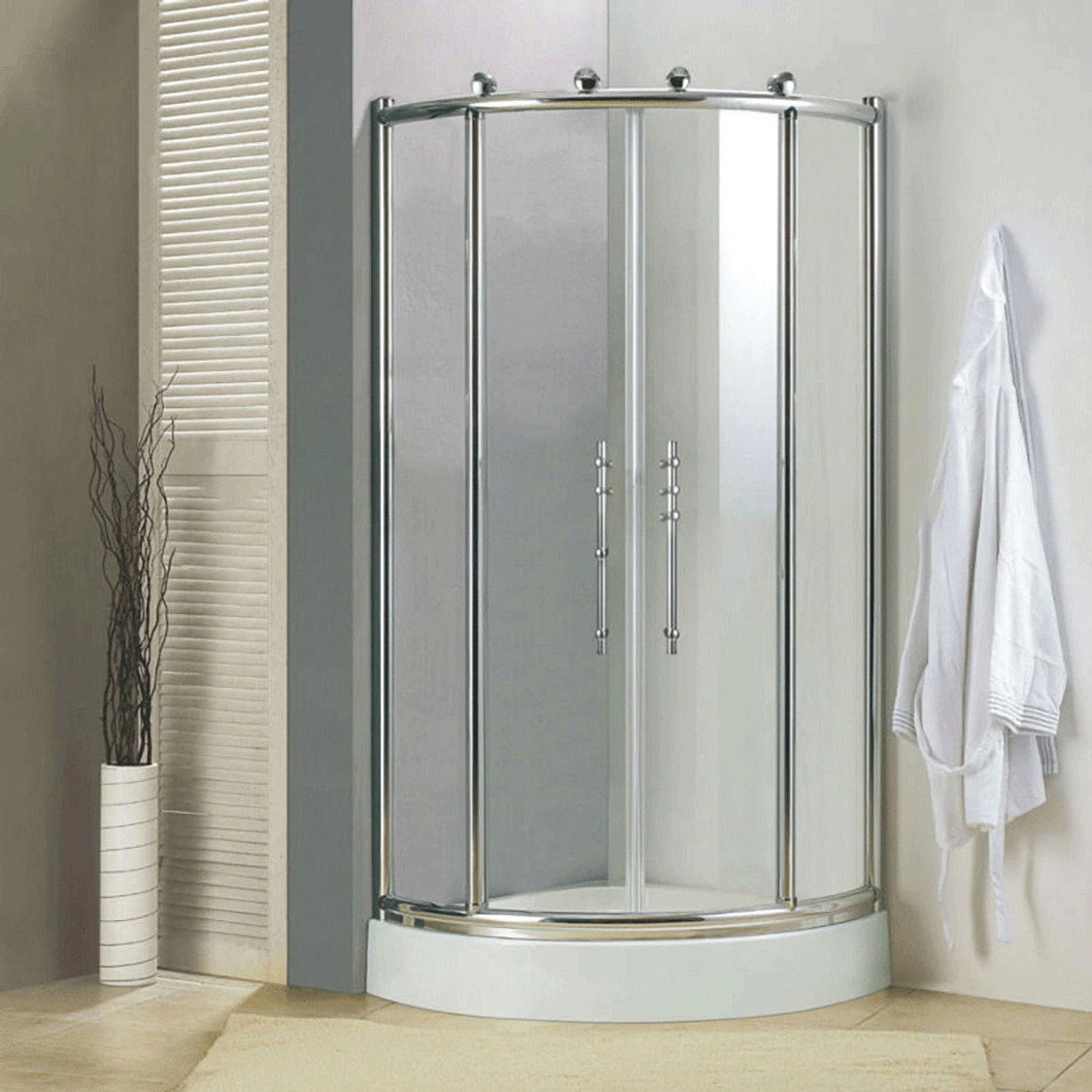 Qian Yan Frameless Pentagonal Shower Enclosure China 304 Stainless Steel Smart Bathroom Shower Room Manufacturing 304 Ss Steel Luxury Marble Shower