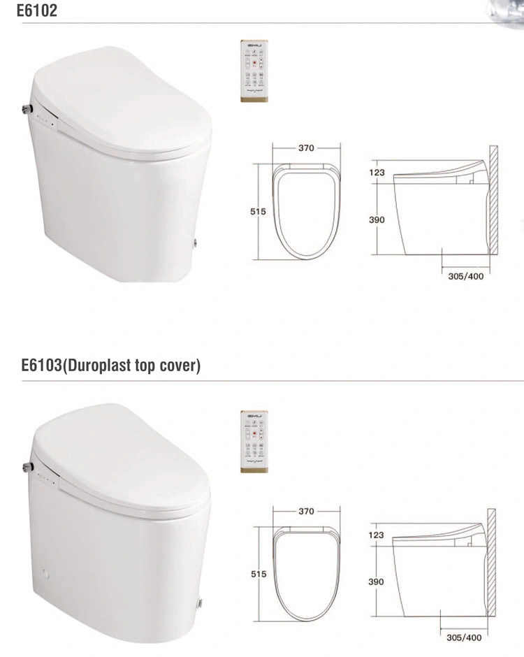 Duroplast Cover Remote Control Smart Toilet Bidet Automatic Toilet