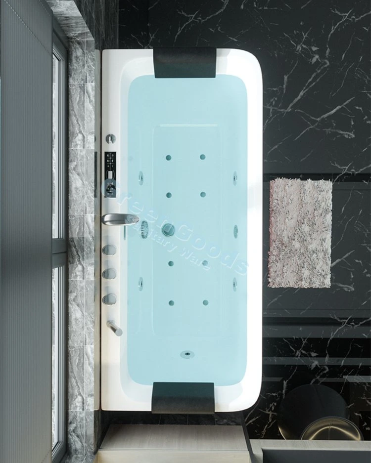 CE 1300mm Acrylic Freestanding Shower Standalone Adult Bath 2 Person Massage Double Whirlpool Bathtub