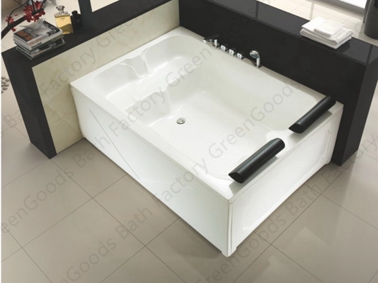 CE Indoor 2 Person Deep Soaking Double Ended 1500 Freestanding Bath Tub