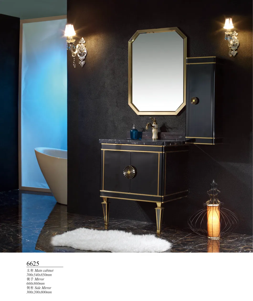 Stainless Steel Floor Standing Metal Bathroom Cabinet Vanity Home Furniture
