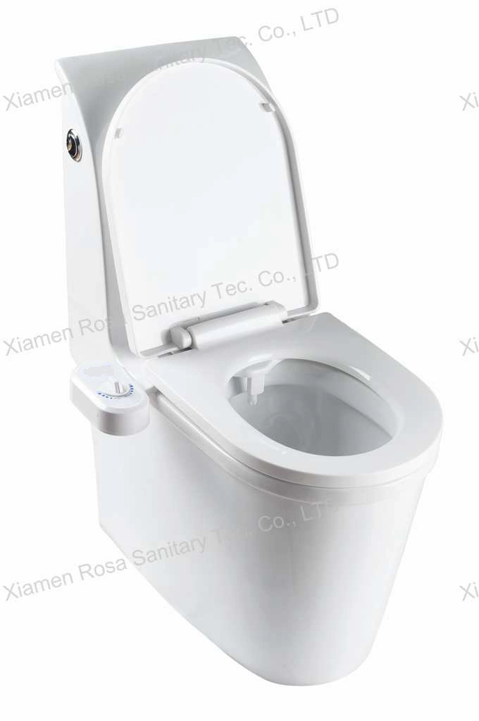 Non-Electric Bidet, Self Cleaning Dual Nozzle Toilet Seat Attachment with Independent Adjustable Water Pressure