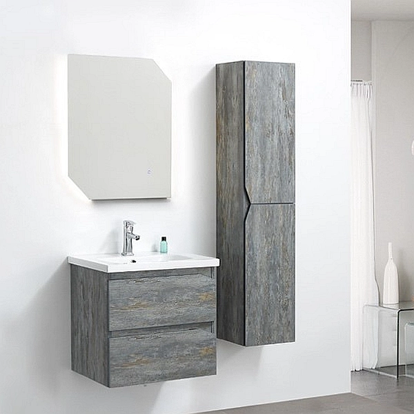 Vama Small Australian Integrated Basin Waterproof Wall Hung Bathroom Cabinet with LED Mirror 101-600