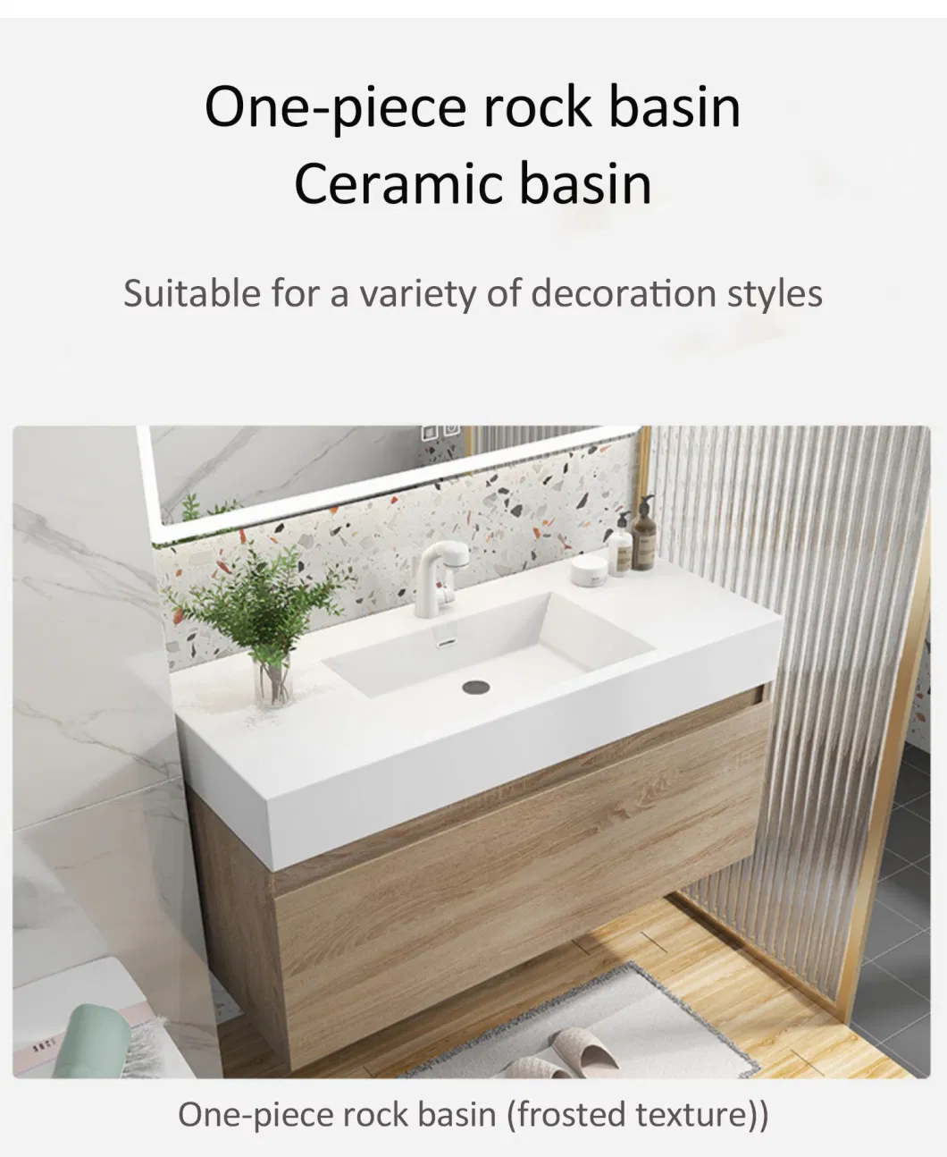 Modern Wash Basin with Mirror Bathroom Vanity Bathroom Cabinet