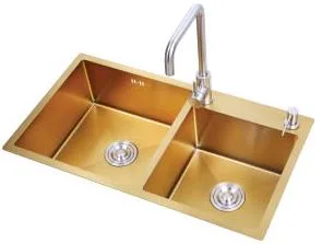 Gold Color Customized OEM Brand Kitchen Stainless Steel Handmade Sink