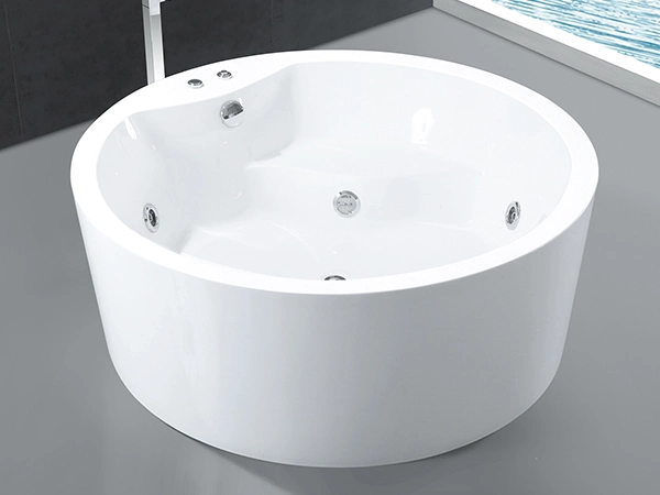 Round Freestanding Whirlpool Bathtub, Modern Massage Bathtub (KF-759-C)