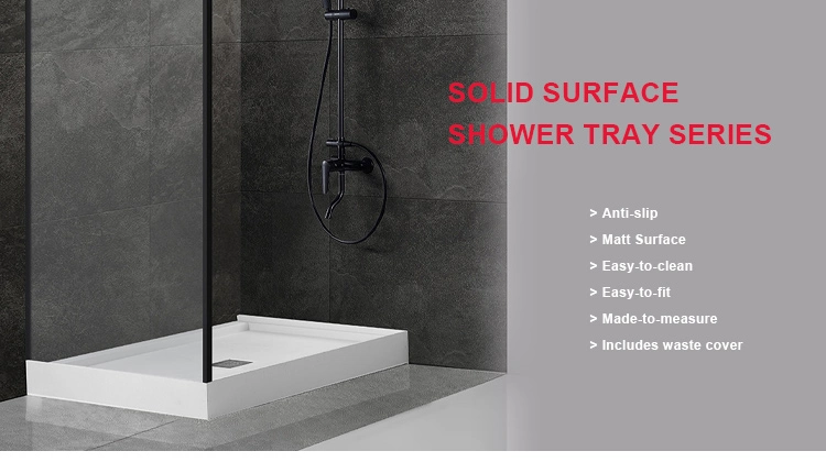 Wholesale Factory Custom Made Solid Surface Stone Shower Tray Shower Base 0308