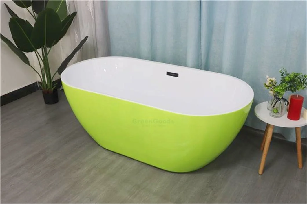 CE Modern Bathroom Soaking Shower Bath Tub 1700mm Acrylic Free Standing Bathtubs