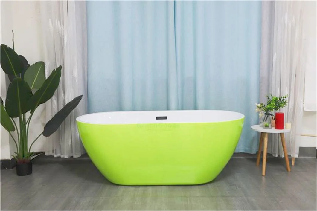 CE Modern Bathroom Soaking Shower Bath Tub 1700mm Acrylic Free Standing Bathtubs