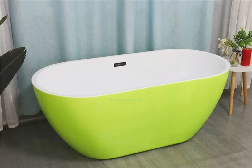 CE Modern Bathroom Soaking Shower Bath Tub 1700mm Acrylic Free Standing Bathtubs