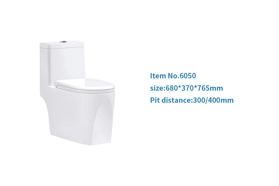 Bathroom Ceramic Washdown Flush Wc Toilet White Bathroom Toilet Self-Clean Water Closet Ceramic One Piece Toilet