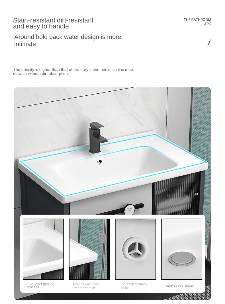 China Wholesale Mesa of Rock Plate Ceramic Wash Basin Bathroom Vanity Bathroom Mirror Cabinet/Storage Cabinet