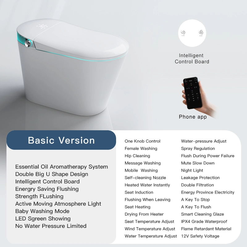 European Style Wc Smart Intelligent Toilet with Remote Control
