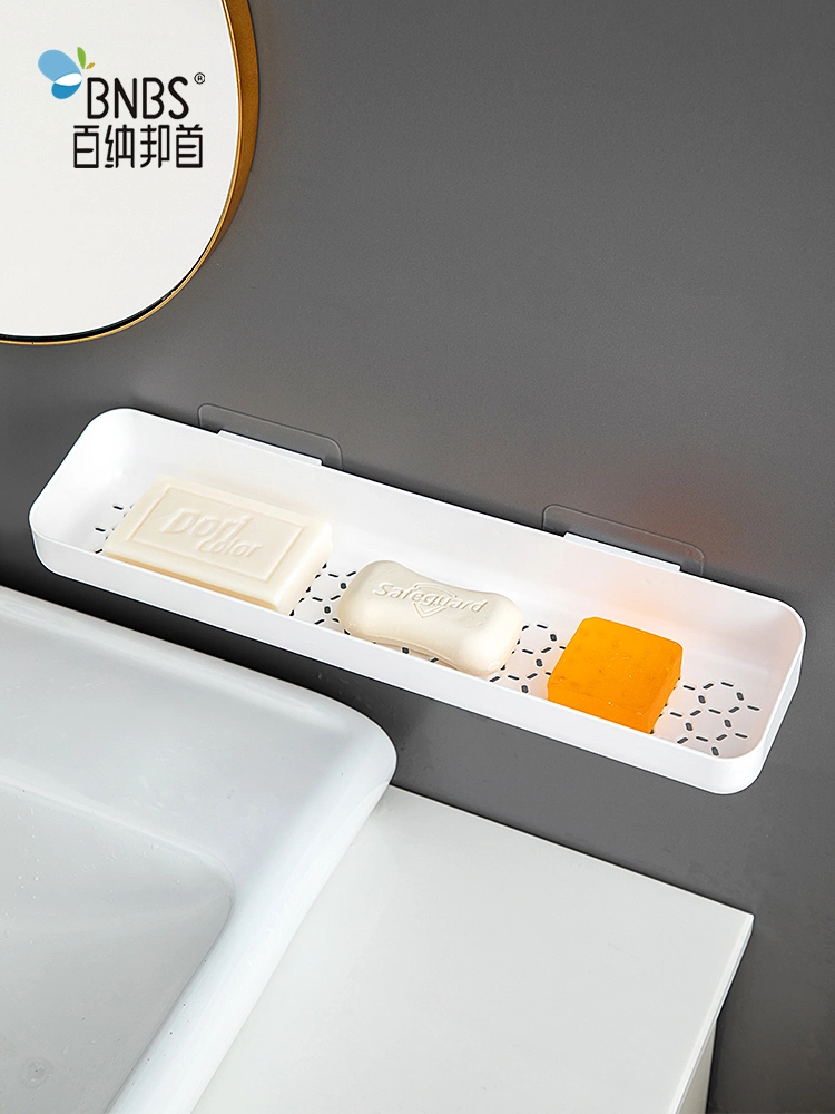 Soap Dish Wall Mount Bathroom Accessories Multifunctional Soap Tray with Drainable Drain