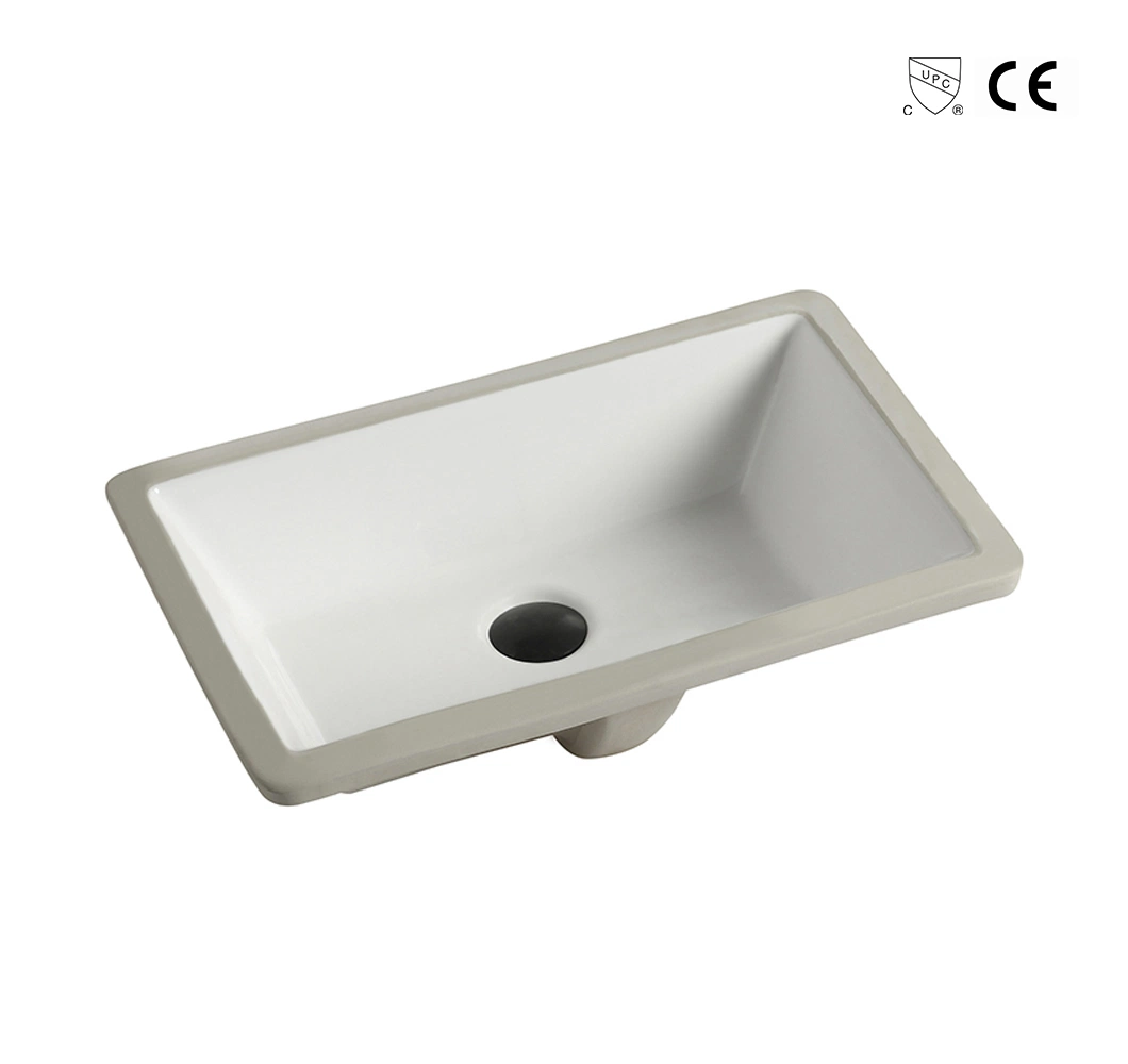 Chinese Wholesale Sanitary Ware Furniture White Ceramic Rectangular 20 5/8&quot; Undermount Bathroom Vanity Wash Sink Basin