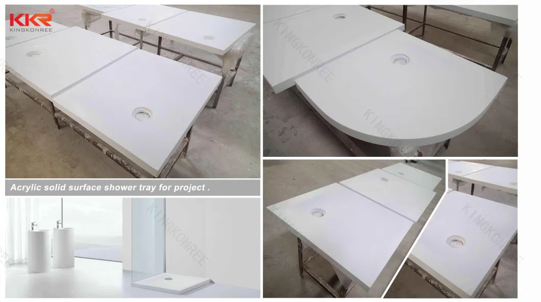 Wholesale Factory Custom Made Solid Surface Stone Shower Tray Shower Base 0308