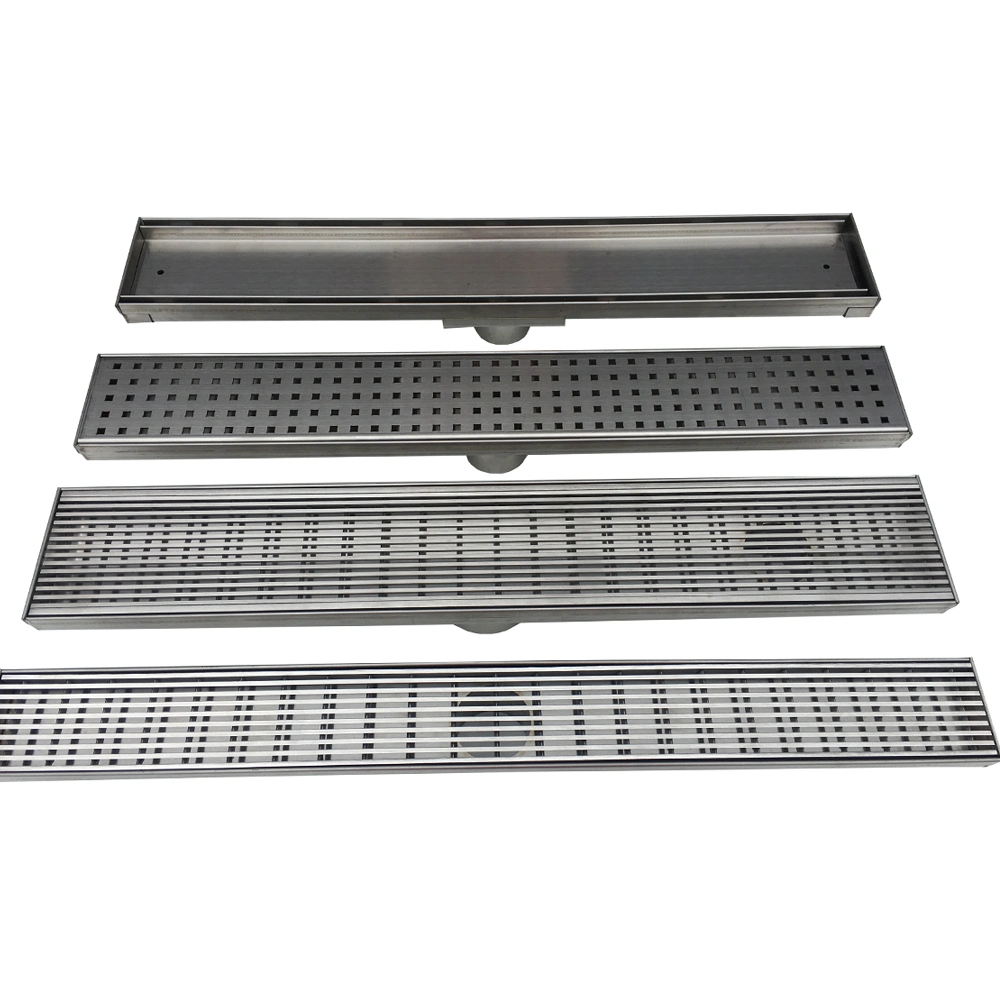 Stainless Steel Tile Insert Linear Shower Drain Size Custom Drip Tray with Drain Good Quality Wholesale Tile Insert Drain