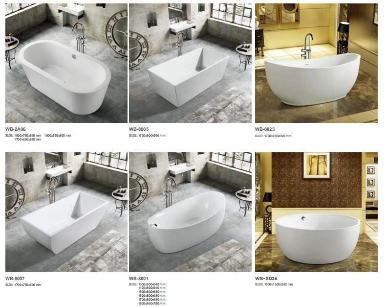 Bathroom Sanitary Acrylic Freestanding Bathtub in Foshan Manufacture (KB-315)