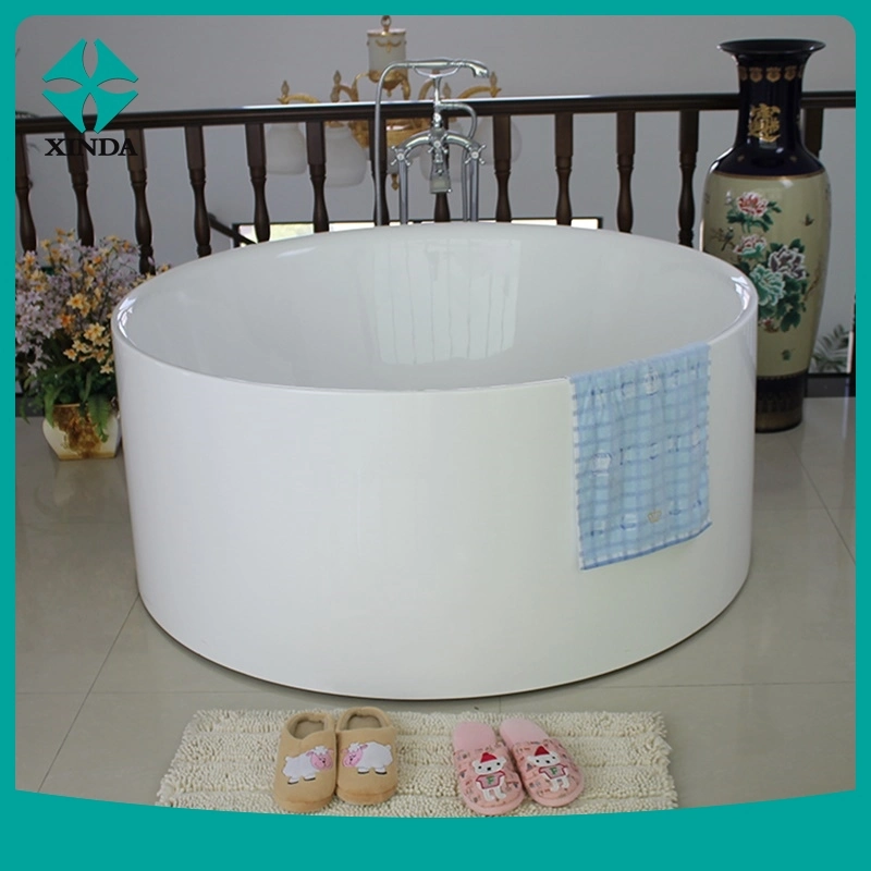 Acrylic White Bath Tub Jet Whirlpool Bathtub Round Shaped Higher Bath Freestanding Acryl Bathtub