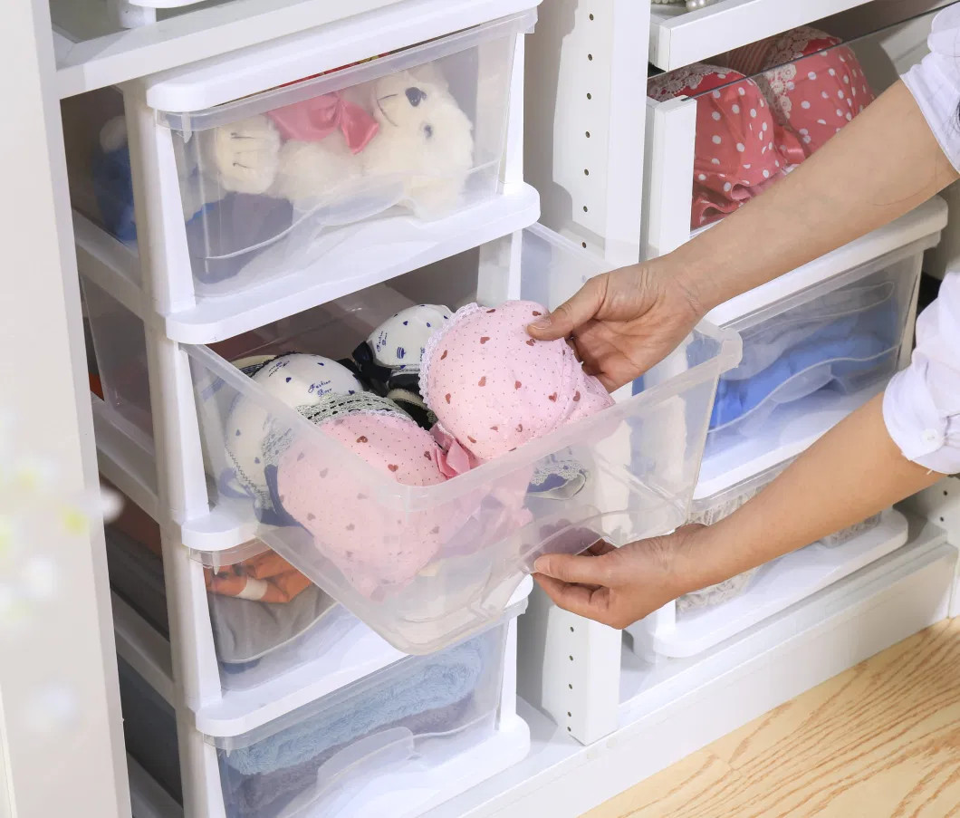 Bathroom Kitchen Pantry Safety DIY Clip Seam Narrow Storage Plastic Drawer Cabinet