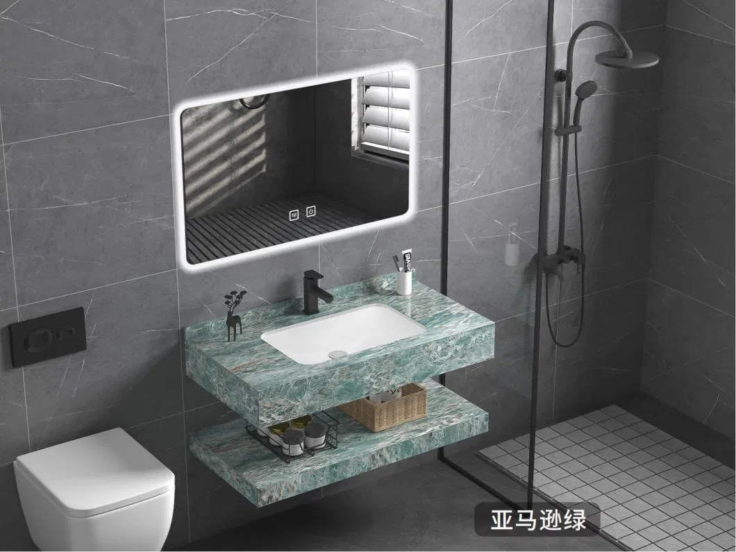 Customized Artificial Stone Storage Cabinet Sink Wash Basin Modern Bathroom Cabinet