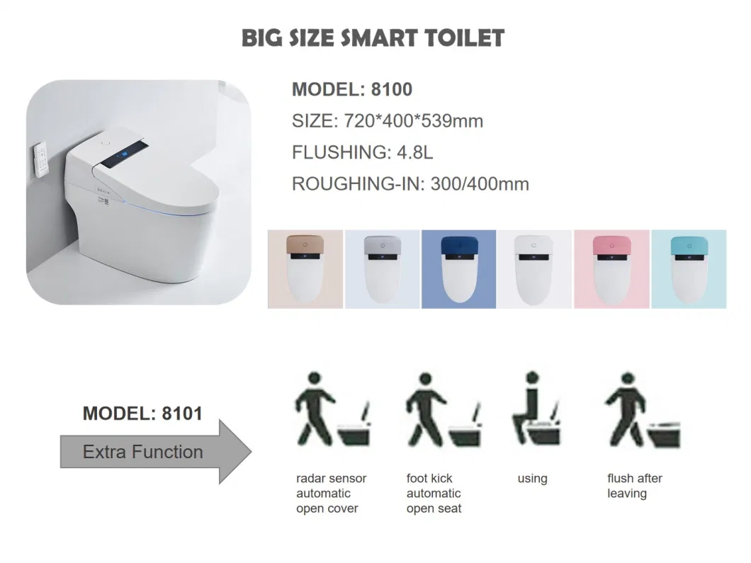 Side Panel Bidet Toilet Seat with Dryer