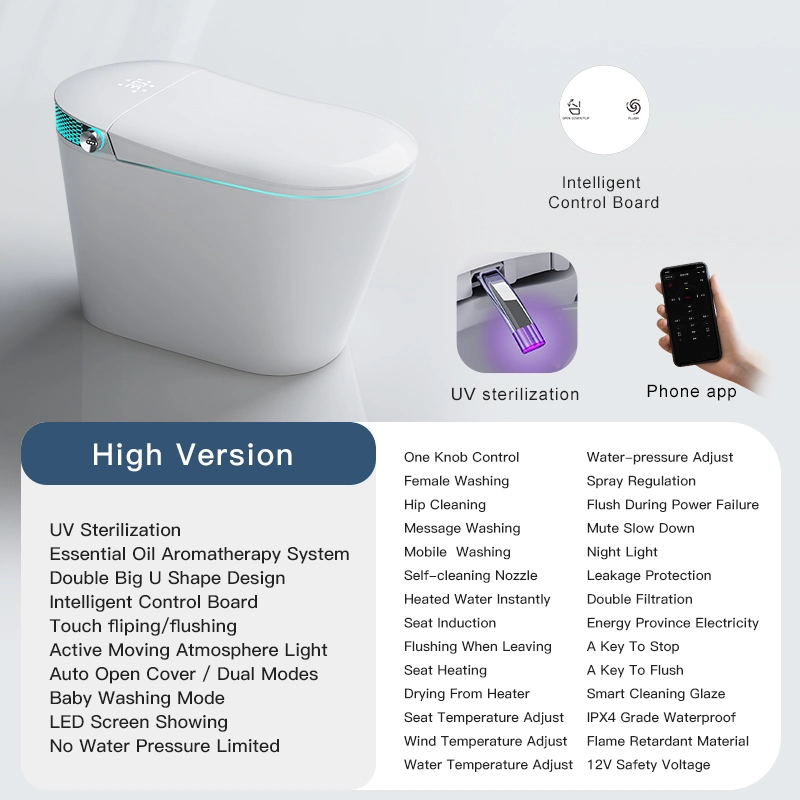 European Style Wc Smart Intelligent Toilet with Remote Control