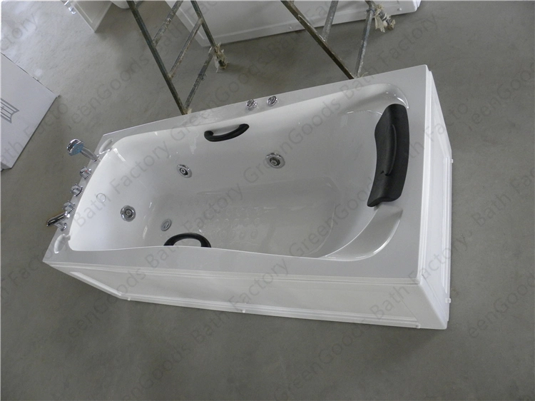 CE Indoor Home Used 800 X 1800 Dimensions 1 Person Acrylic Drop in Shower Tub Cheap Single Whirlpool Hydro Jet Massage Bathtub