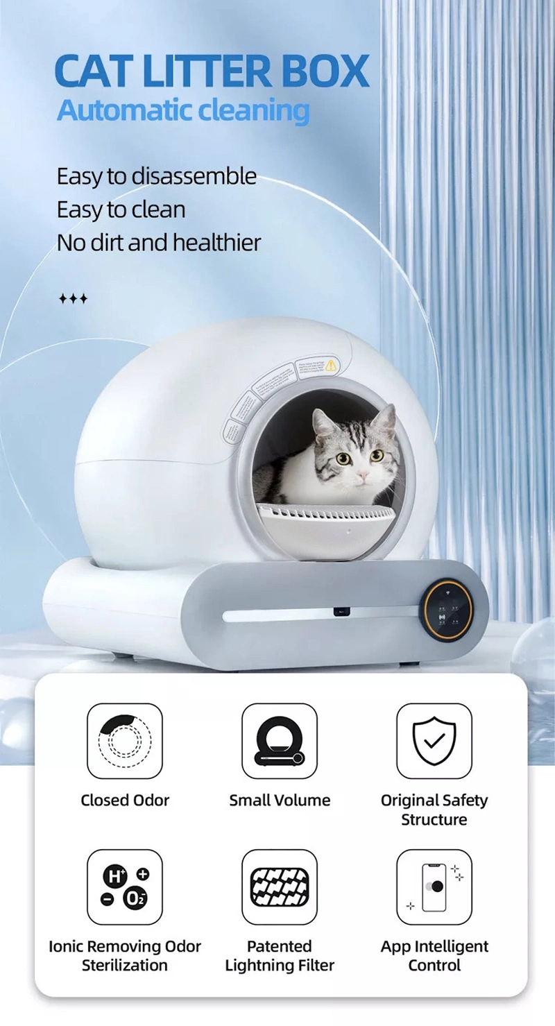 Smart Quick Self Cleaning Big Cat Toilet with Automatic APP Remote Control