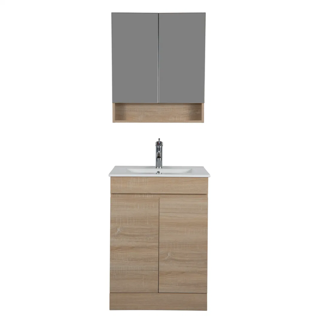 Vanities Home Free Standing MDF Melamine Bathroom Furniture with Mirror Cabinet