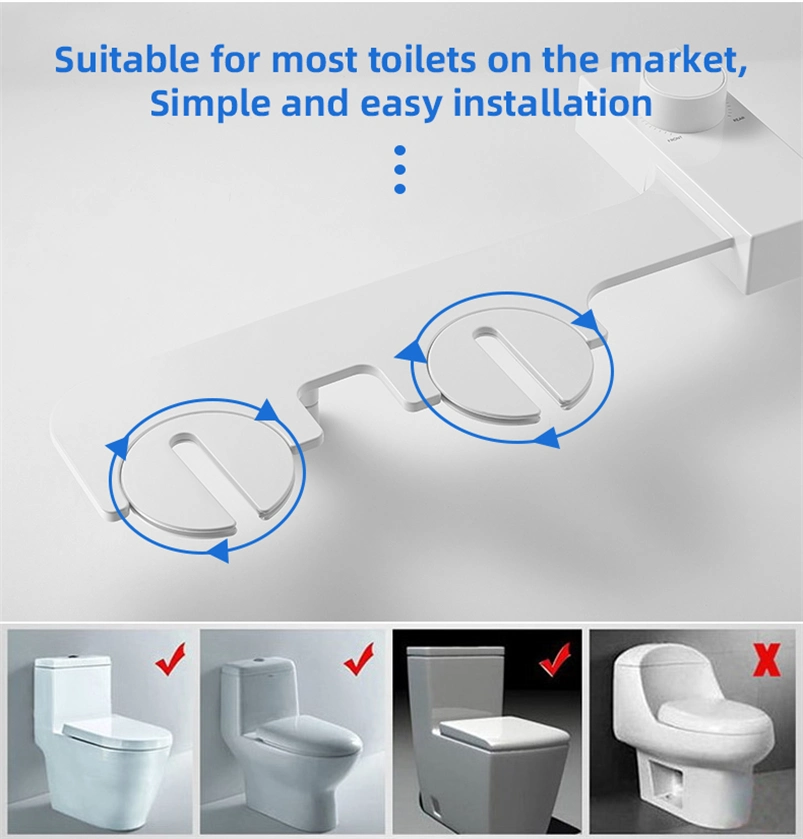 New Minimalist Bidet Toilet - Smart Non-Electric Shattaf Bidet with Vertical Spray, Butt/Feminine Cleaning Bathroom Women Washing Bidet Attachment