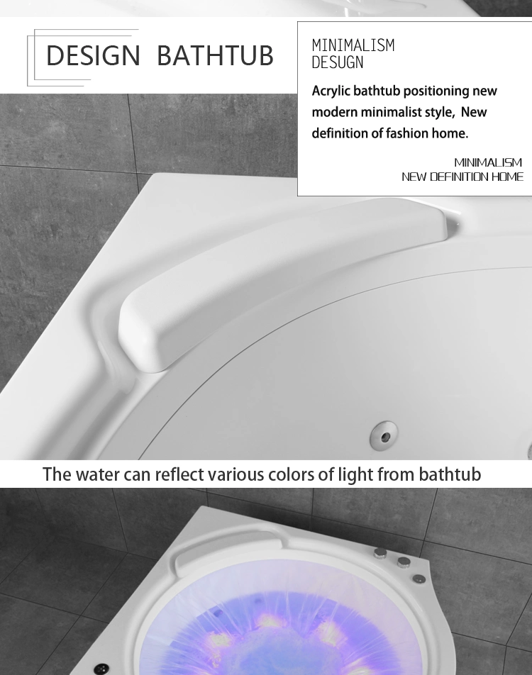 Bathtub Free Standing Large Round Jet Whirlpool Bathtubs