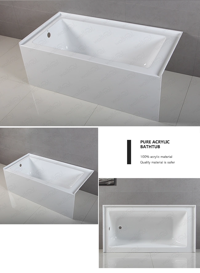 American Standard Acrylic Material Skirt Bath Tub for Bathroom